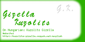 gizella kuzolits business card